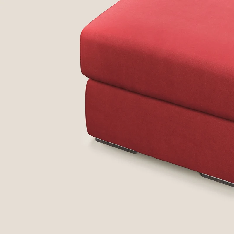 Sun pouf coffre en microfibre détachable T11 rouge