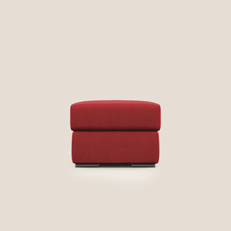Sun pouf coffre en microfibre détachable T11 rouge