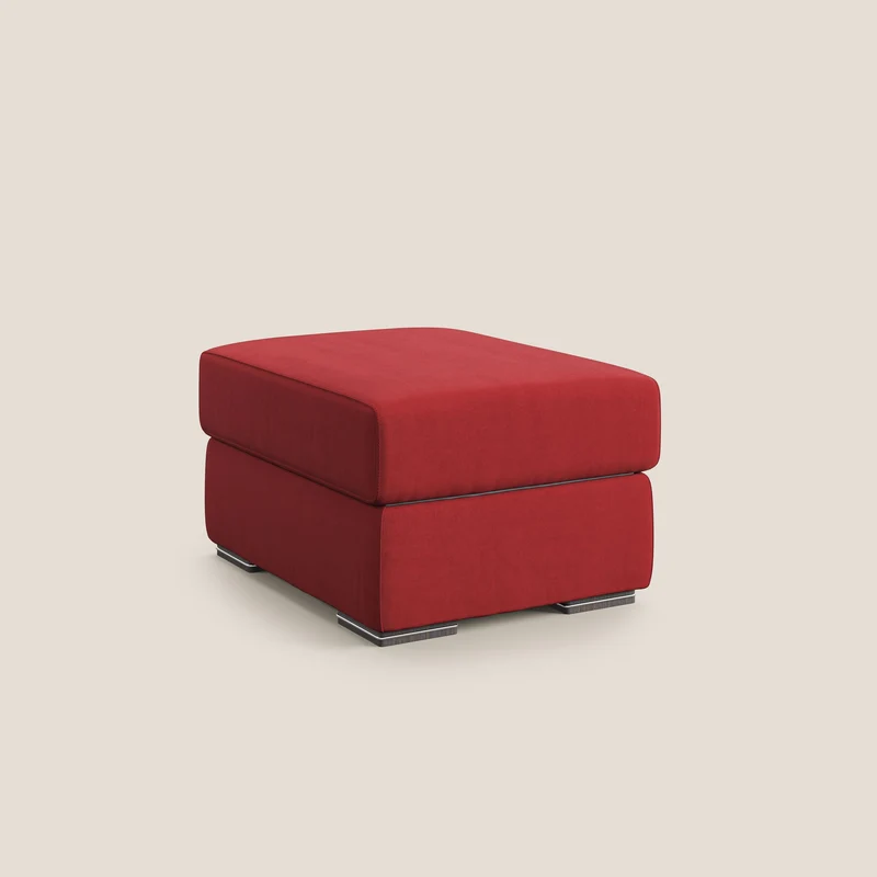 Sun pouf coffre en microfibre détachable T11 rouge