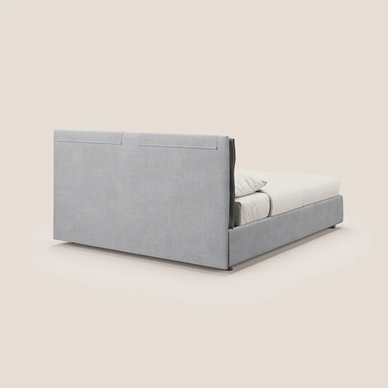 Travis lit coffre avec coussins capitonnés amovibles en tissu imperméable T02 gris clair