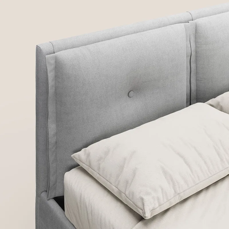 Travis lit coffre avec coussins capitonnés amovibles en tissu imperméable T02 gris clair