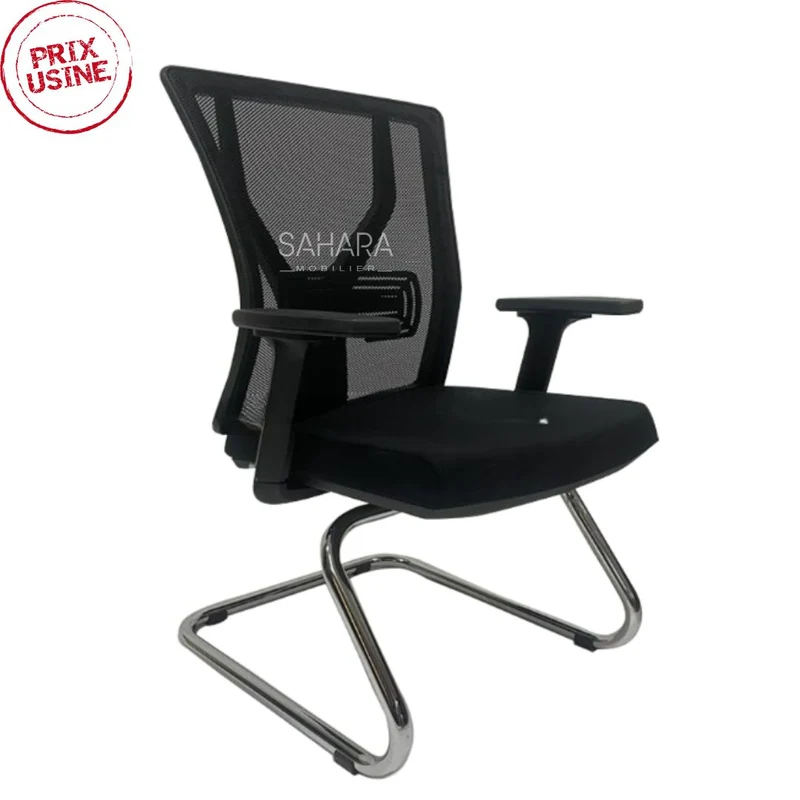 Fauteuil Visiteur ARMONI en Mesh Noir Réf. B2237
