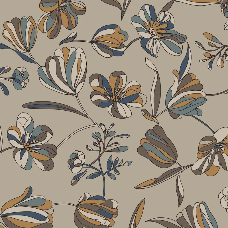 Omika collezione cuscini a fantasie multicolor in velluto impermeabile beige