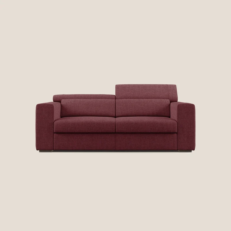 Vegas canapé avec têtières inclinables en tissu doux imperméable T06 rouge