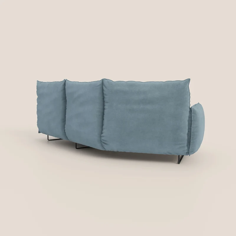 Monamour canapé d'angle au design moderne avec option relax électrique en microfibre détachable imperméable T11 sucre glace