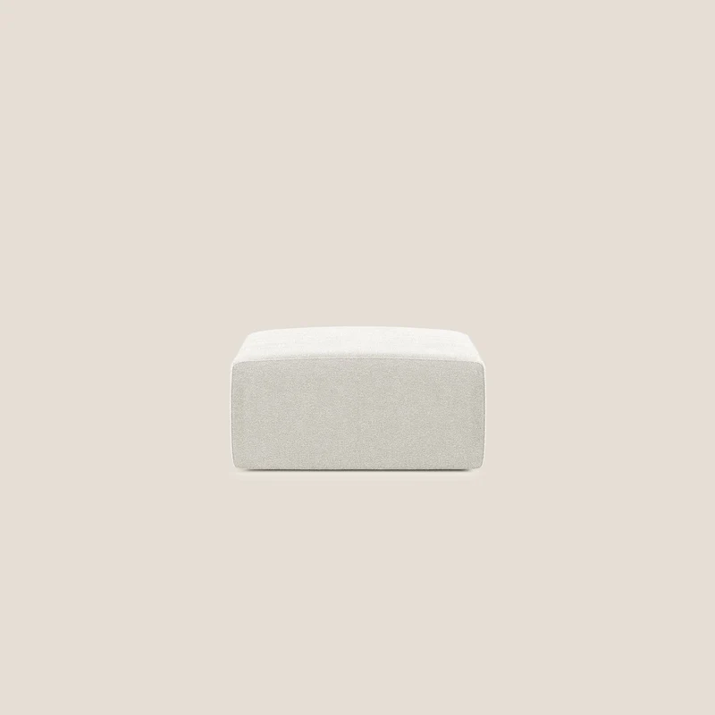 Nettuno pouf module en bouclette douce T07 blanc