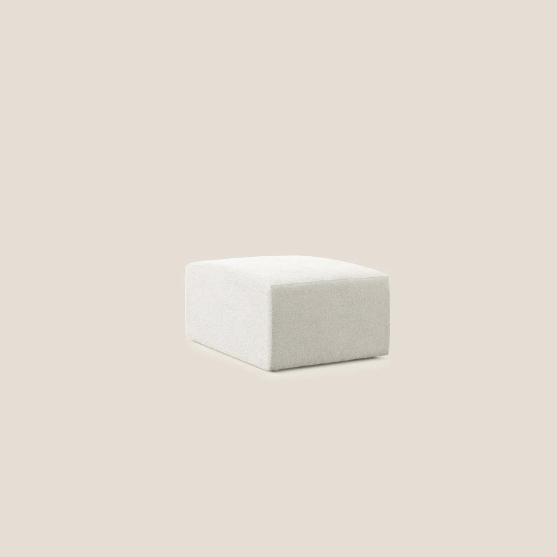 Nettuno pouf module en bouclette douce T07 blanc