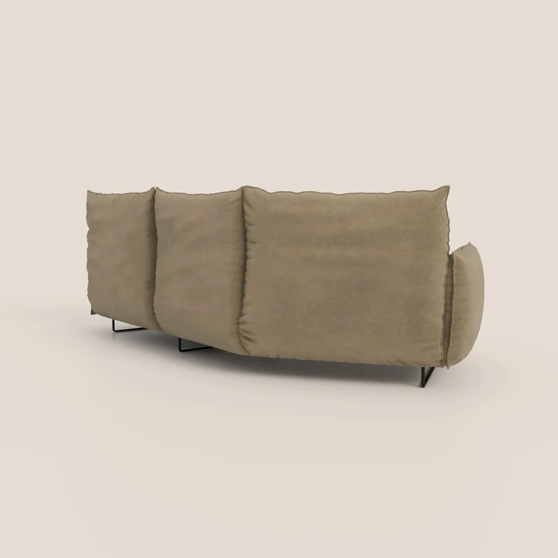 Monamour canapé d'angle au design moderne avec option relax électrique en microfibre détachable imperméable T11 beige