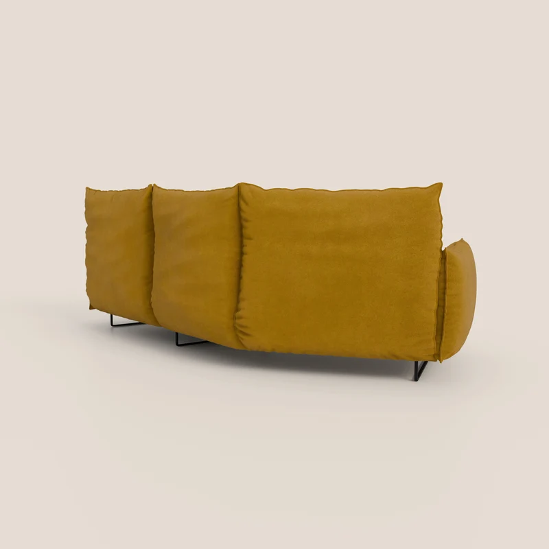 Monamour canapé d'angle au design moderne avec option relax électrique en microfibre détachable imperméable T11 jaune