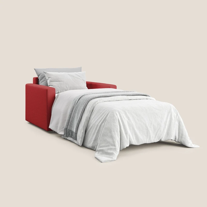 Chris Fauteuil convertible en tissu imperméable T13 rouge