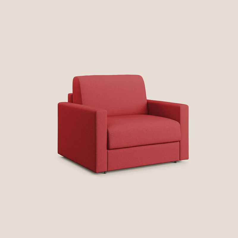 Chris Fauteuil convertible en tissu imperméable T13 rouge