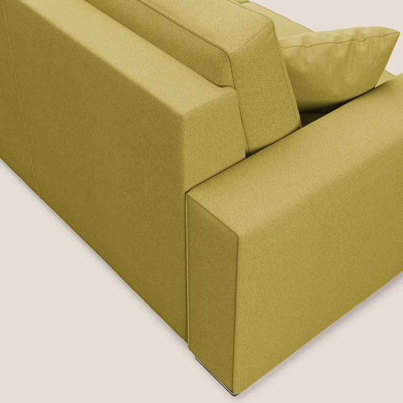 Dream Canapé convertible d'angle en tissu détachable T05 jaune