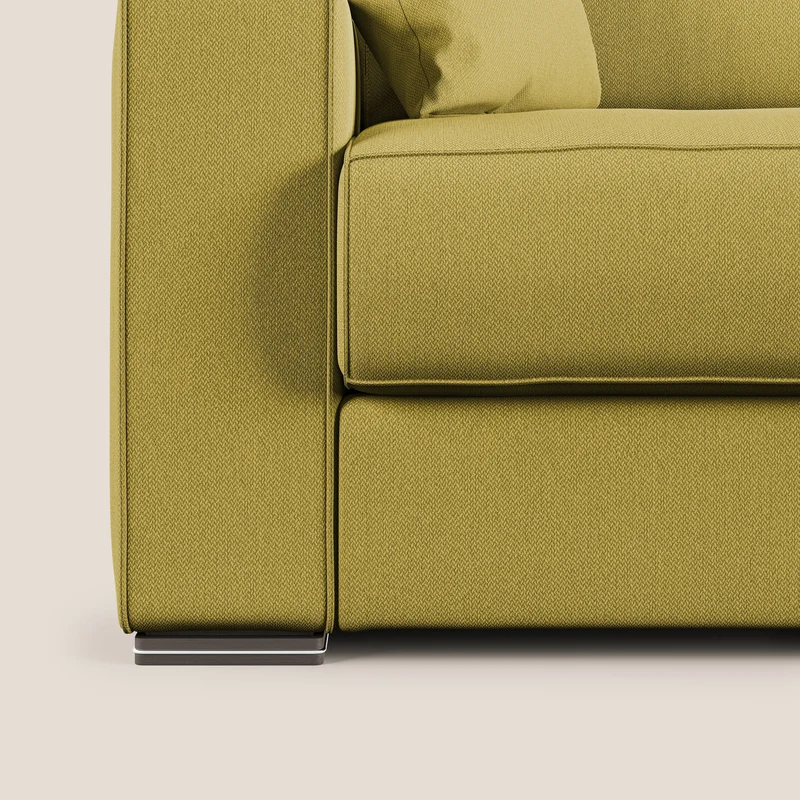 Dream Canapé convertible d'angle en tissu détachable T05 jaune