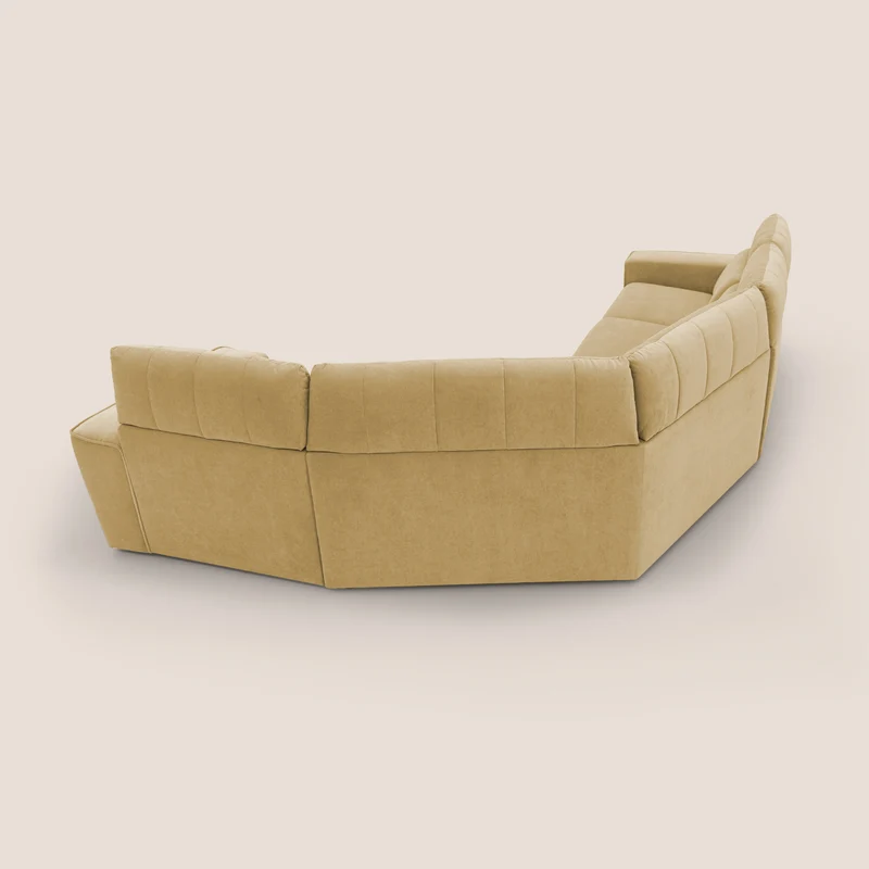 Clark canapé modulable d'angle REVERSIBLE avec option relax électrique en tissu détachable imperméable T17 jaune