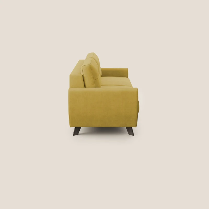 Callisto Canapé lit convertible en tissu doux imperméable T02 jaune