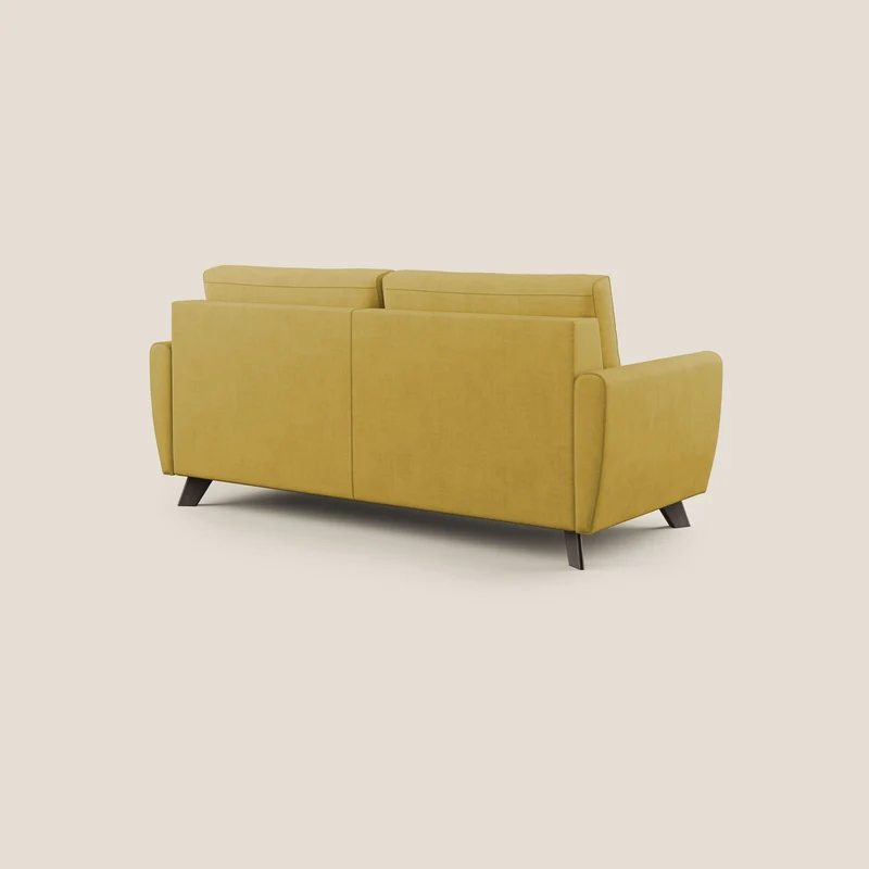 Callisto Canapé lit convertible en tissu doux imperméable T02 jaune