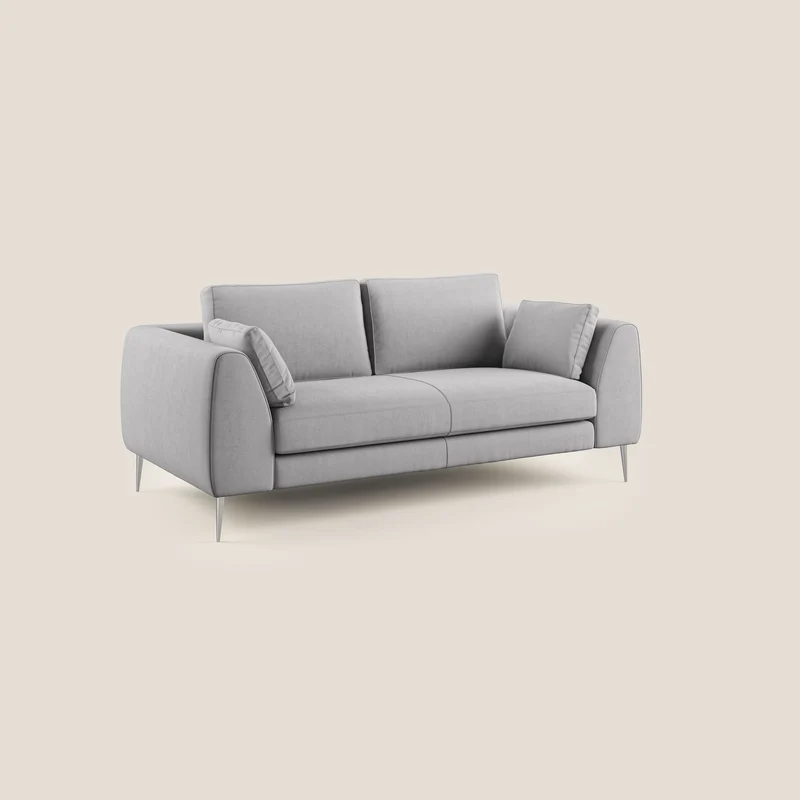 Plano canapé moderne en microfibre technique détachable T11 gris