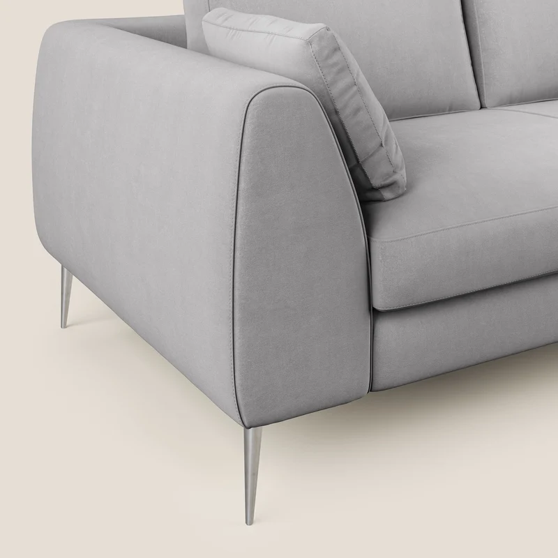 Plano canapé moderne en microfibre technique détachable T11 gris