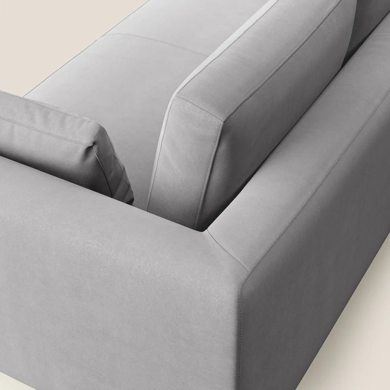 Plano canapé moderne en microfibre technique détachable T11 gris