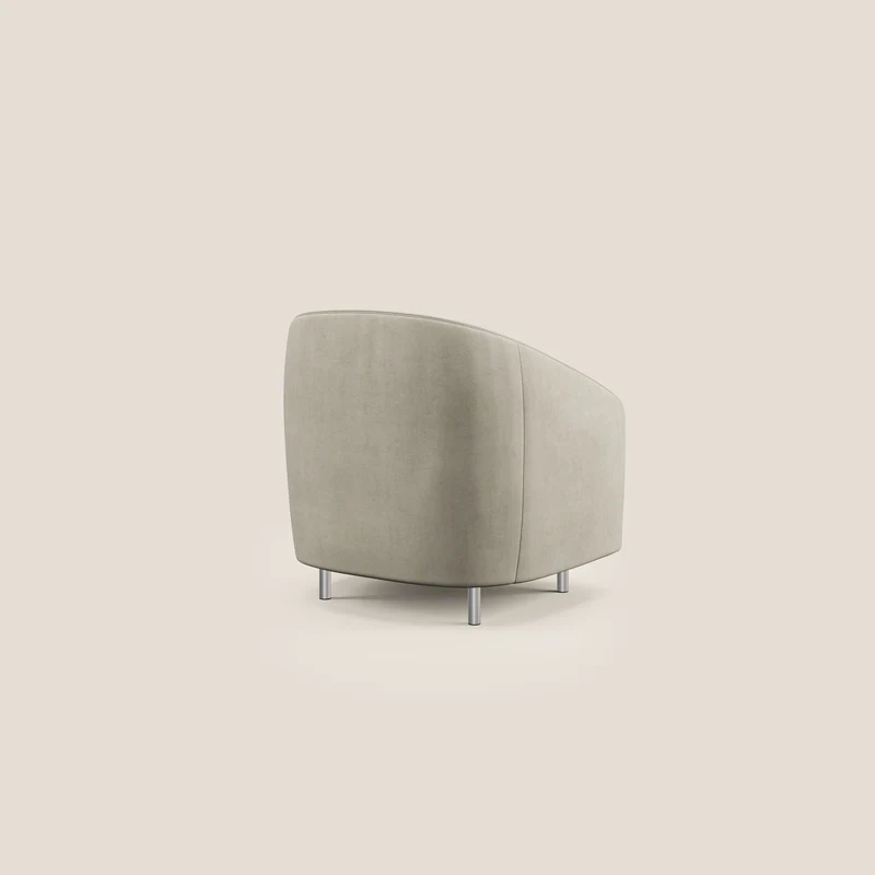 Sally Fauteuil en tissu doux imperméable T02 crème