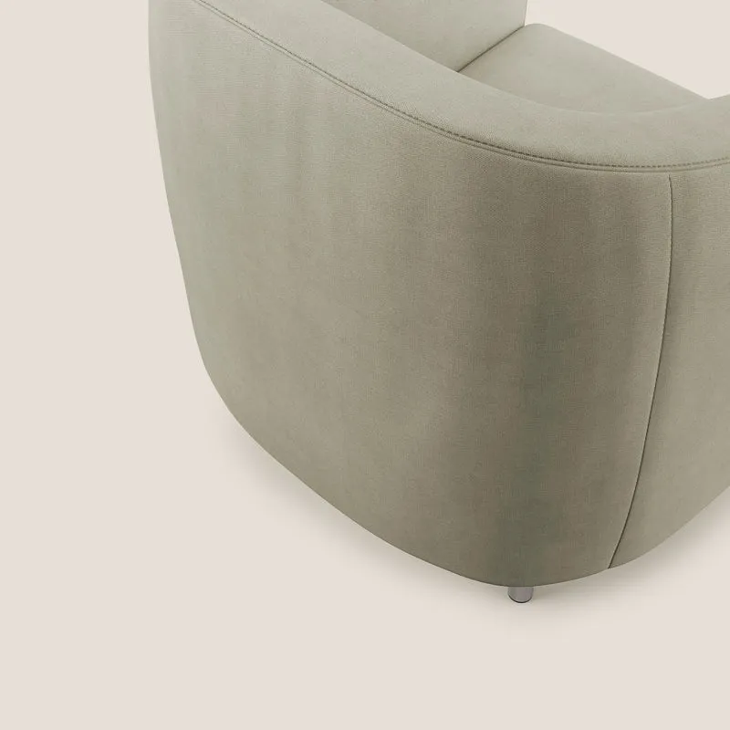 Sally Fauteuil en tissu doux imperméable T02 crème