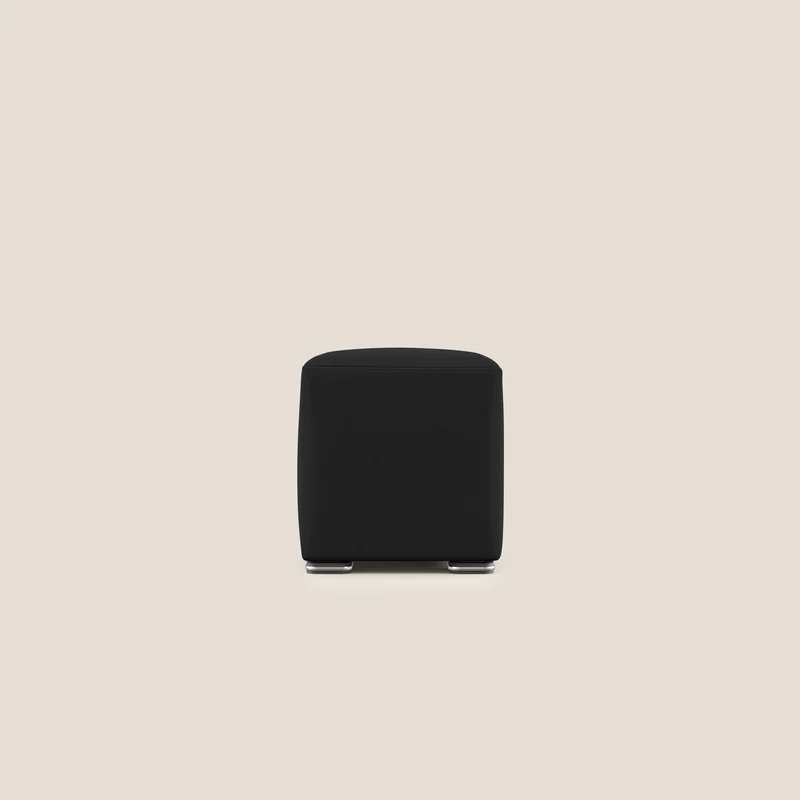 Cube pouf en microfibre détachable T11 noir