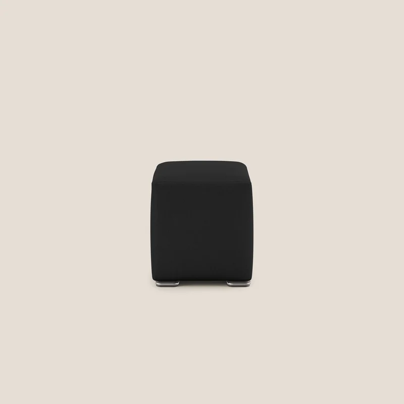 Cube pouf en microfibre détachable T11 noir