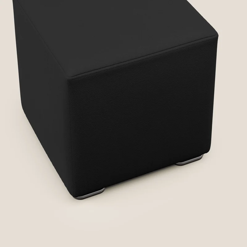 Cube pouf en microfibre détachable T11 noir