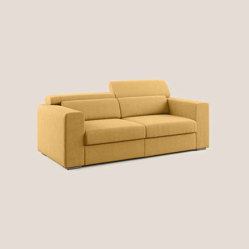Vegas canapé avec têtières inclinables en microfibre imperméable T11 jaune