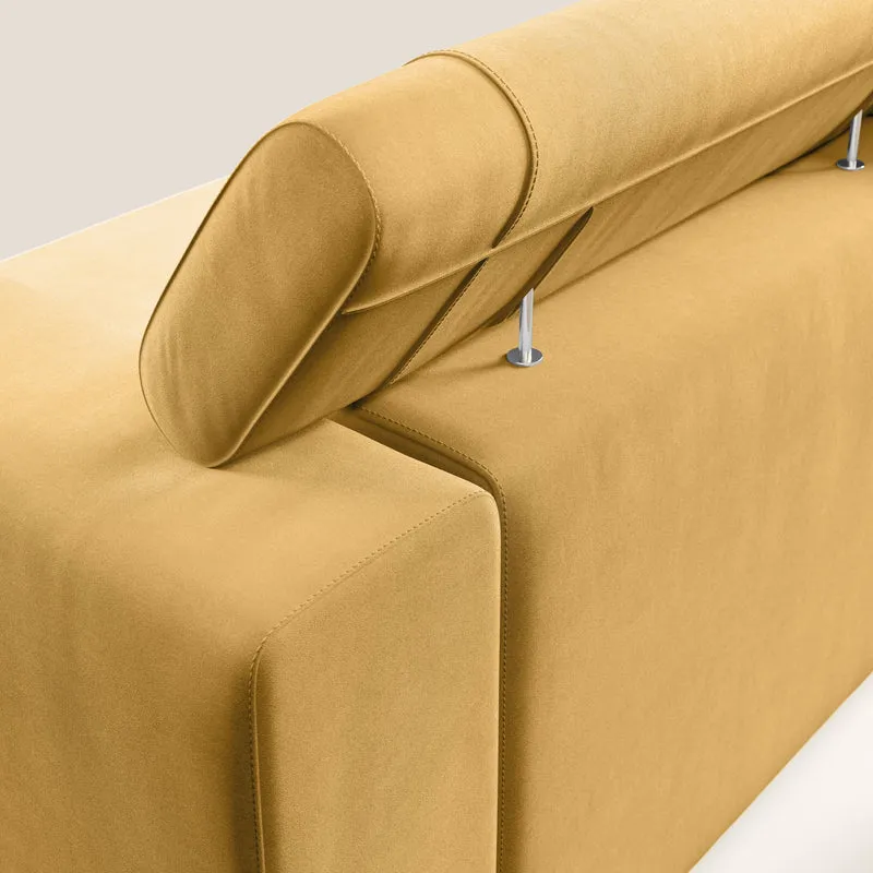 Vegas canapé avec têtières inclinables en microfibre imperméable T11 jaune