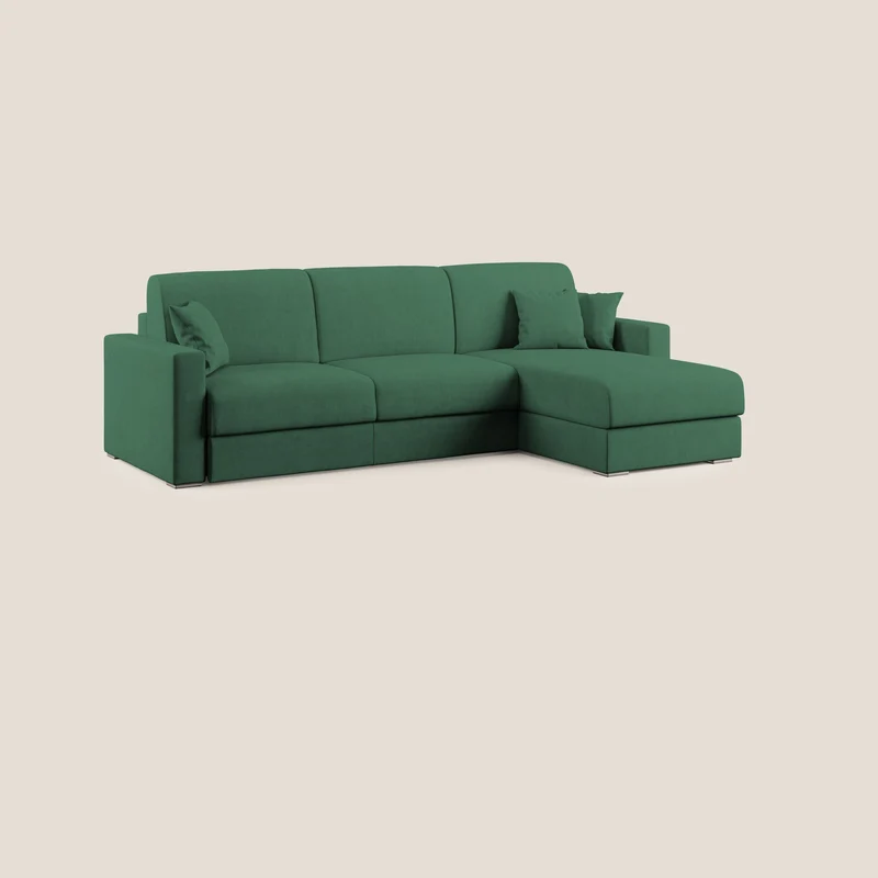 Best canapé-lit d’angle en tissu imperméable T02 vert