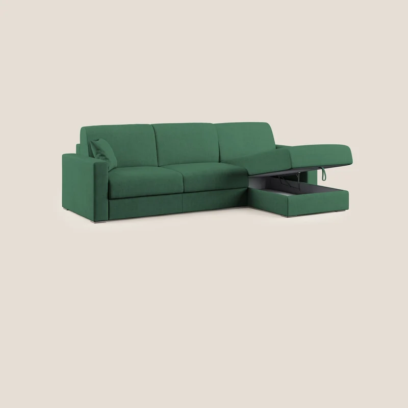 Best canapé-lit d’angle en tissu imperméable T02 vert