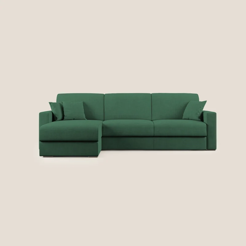 Best canapé-lit d’angle en tissu imperméable T02 vert