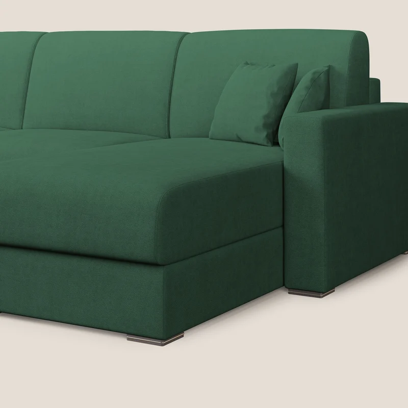 Best canapé-lit d’angle en tissu imperméable T02 vert