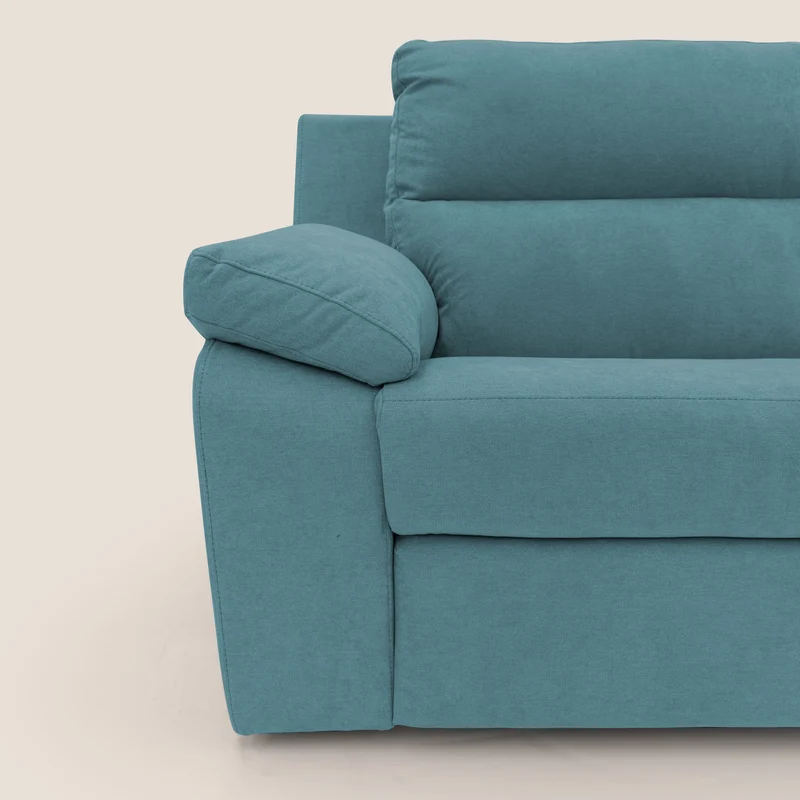 Romeo Canapé avec relax électrique en tissu doux imperméable T02 bleu ciel