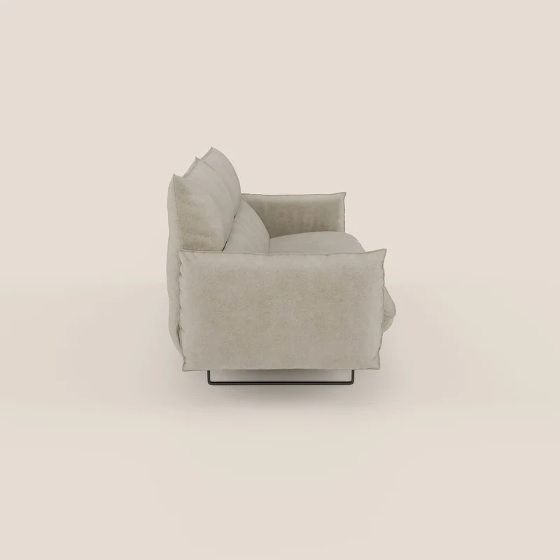 Monamour canapé au design moderne avec option relax électrique en microfibre détachable imperméable T11 Taupe tortora