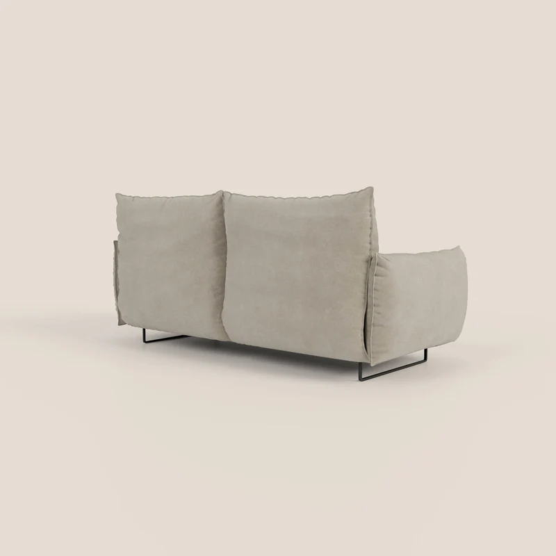 Monamour canapé au design moderne avec option relax électrique en microfibre détachable imperméable T11 Taupe tortora