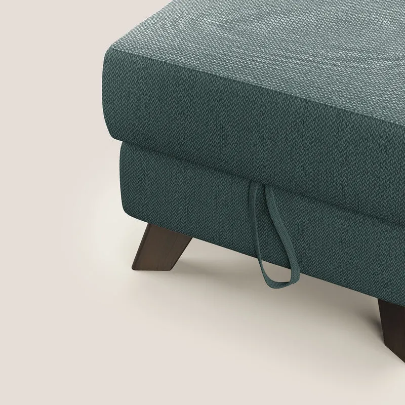 Moon Pouf coffre aux pieds hauts en tissu détachable avec l'eau T05 vert