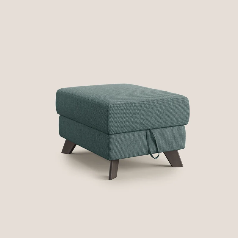 Moon Pouf coffre aux pieds hauts en tissu détachable avec l'eau T05 vert