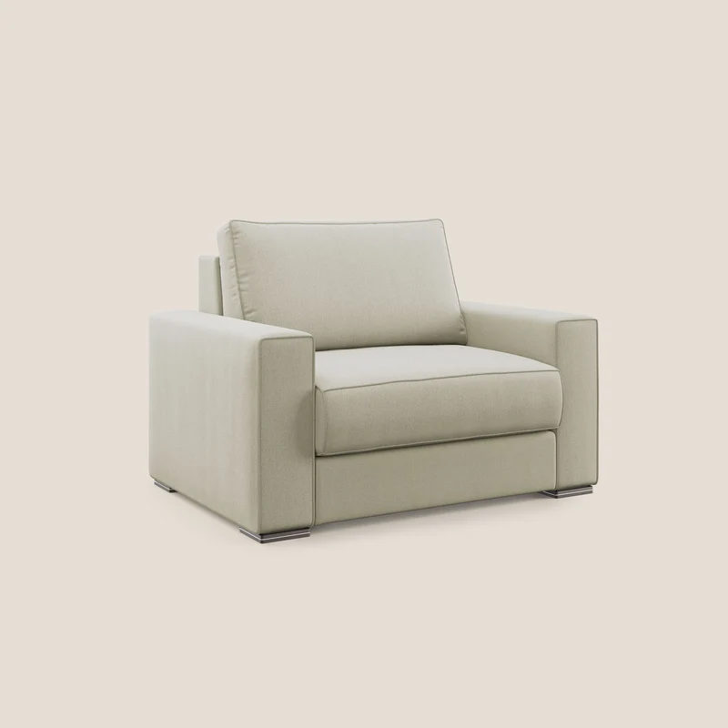 Dream fauteuil-lit en tissu anti-taches T05 écru