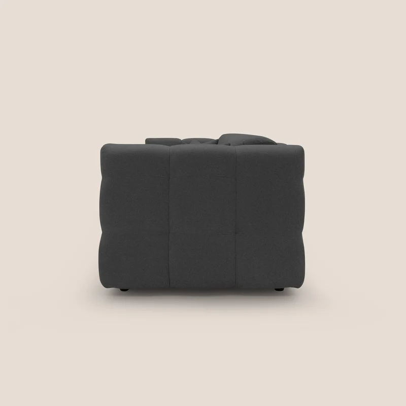 Tender Canapé convertible avec matelas H14 cm en bouclette imperméable T07 anthracite