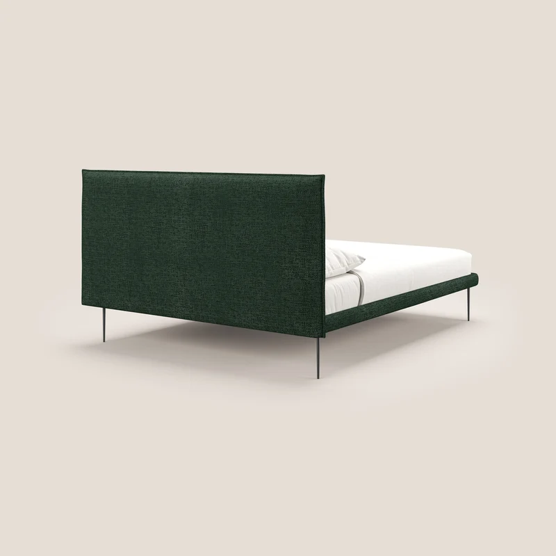 Theo lit moderne déhoussable avec pieds hauts en métal et tissu imperméable T10 vert