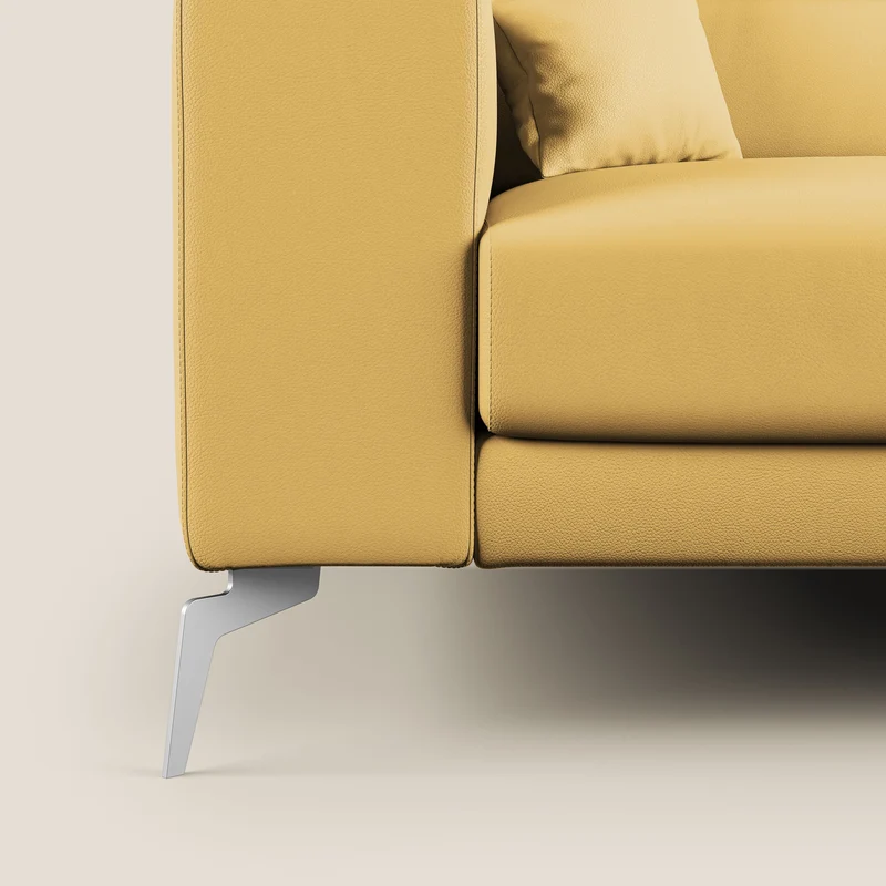 Blade Canapé moderne avec têtières inclinables en Similicuir T04 jaune