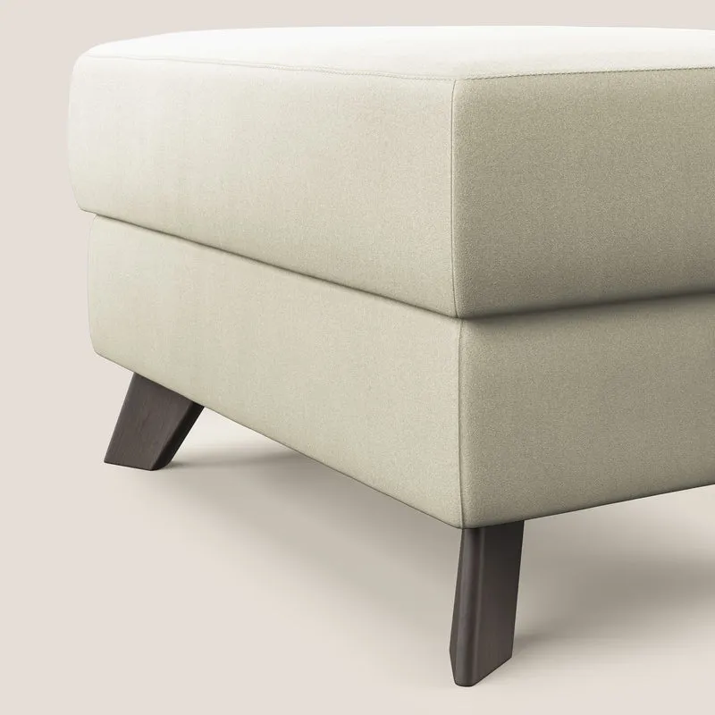 Moon Pouf coffre aux pieds hauts en microfibre imperméable T11 crème