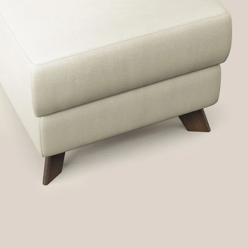Moon Pouf coffre aux pieds hauts en microfibre imperméable T11 crème