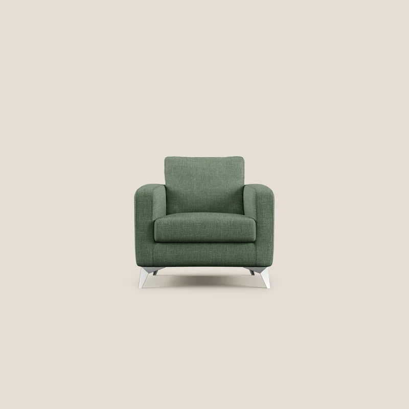 Orione fauteuil en tissu doux imperméable entrelacé T06 vert