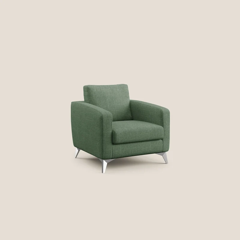 Orione fauteuil en tissu doux imperméable entrelacé T06 vert