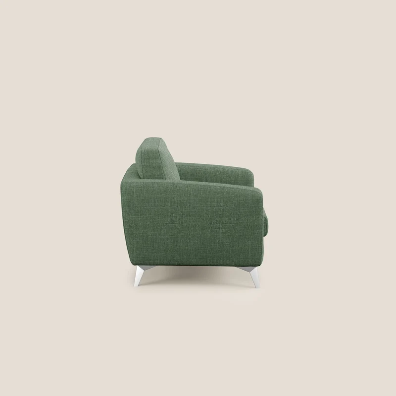 Orione fauteuil en tissu doux imperméable entrelacé T06 vert