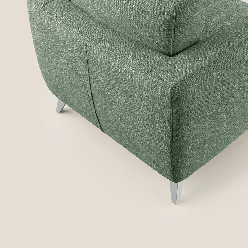 Orione fauteuil en tissu doux imperméable entrelacé T06 vert