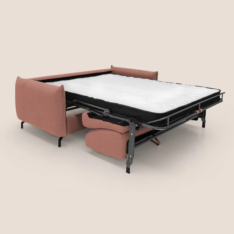Scarlet canapé convertible en tissu mixte coton imperméable T19 saumon
